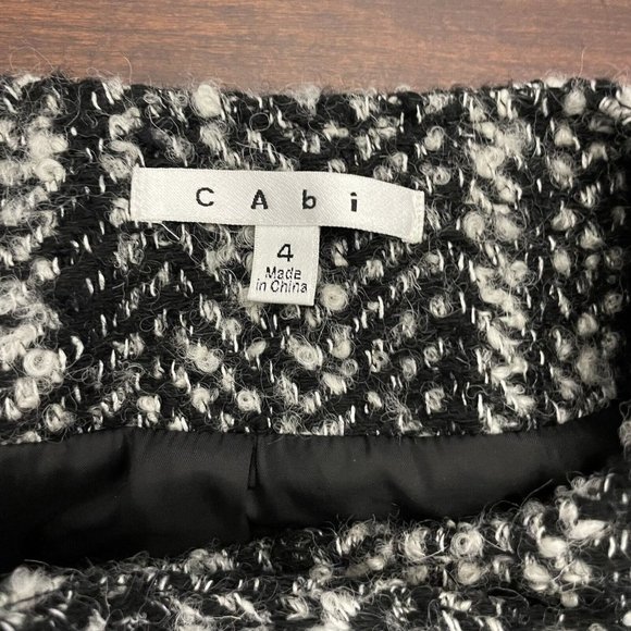 CAbi Size 4 Over The Moon Wool Tweed Osprey Mockingbird Moto Jacket Coat 529 - Picture 4 of 11